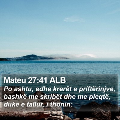 Mateu 27:41 ALB Bible Verse Image