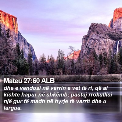 Mateu 27:60 ALB Bible Verse Image