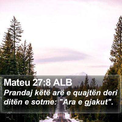 Mateu 27:8 ALB Bible Verse Image