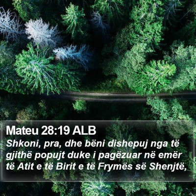 Mateu 28:19 ALB Bible Verse Image