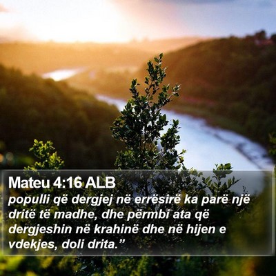 Mateu 4:16 ALB Bible Verse Image