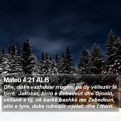 Mateu 4:21 ALB Bible Verse Image