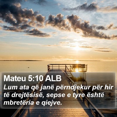 Mateu 5:10 ALB Bible Verse Image