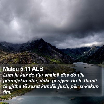 Mateu 5:11 ALB Bible Verse Image