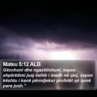 Mateu 5:12 ALB Bible Verse Image