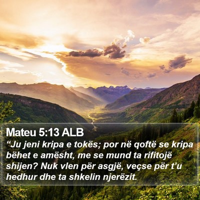 Mateu 5:13 ALB Bible Verse Image