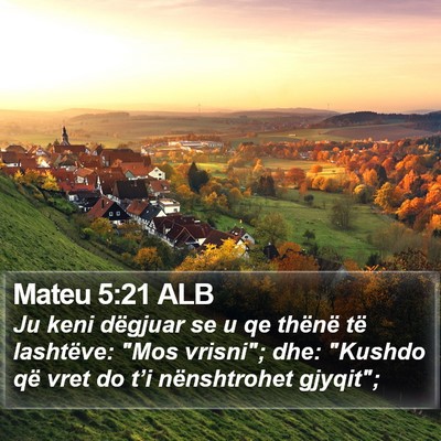 Mateu 5:21 ALB Bible Verse Image