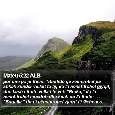 Mateu 5:22 ALB Bible Verse Image