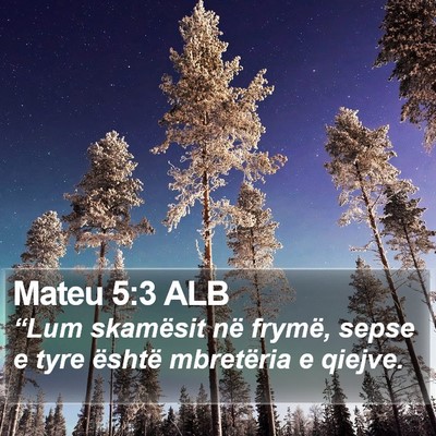 Mateu 5:3 ALB Bible Verse Image