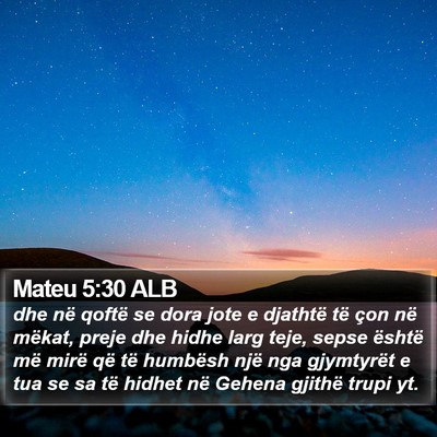 Mateu 5:30 ALB Bible Verse Image