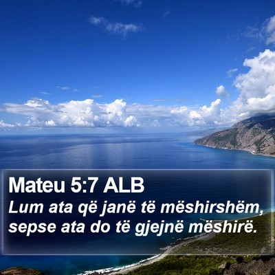 Mateu 5:7 ALB Bible Verse Image