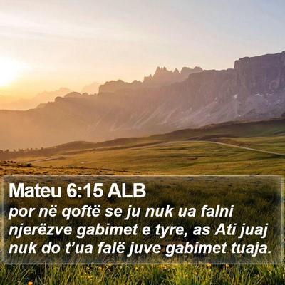 Mateu 6:15 ALB Bible Verse Image