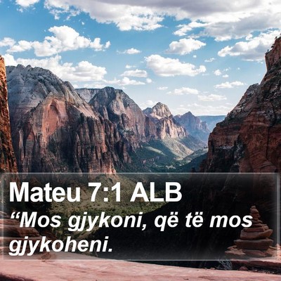 Mateu 7:1 ALB Bible Verse Image