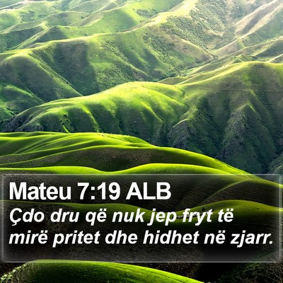 Mateu 7:19 ALB Bible Verse Image