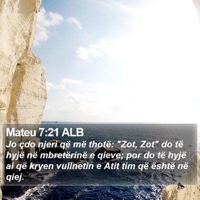 Mateu 7:21 ALB Bible Verse Image