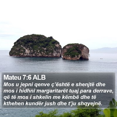 Mateu 7:6 ALB Bible Verse Image