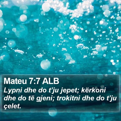 Mateu 7:7 ALB Bible Verse Image