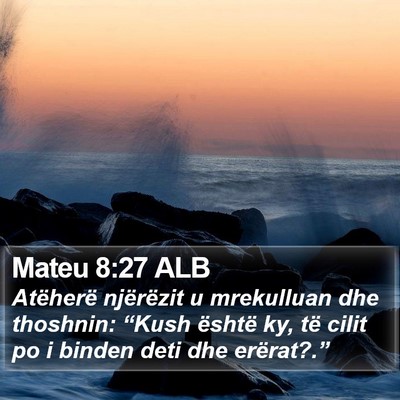 Mateu 8:27 ALB Bible Verse Image