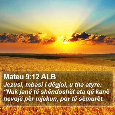 Mateu 9:12 ALB Bible Verse Image