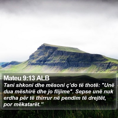 Mateu 9:13 ALB Bible Verse Image