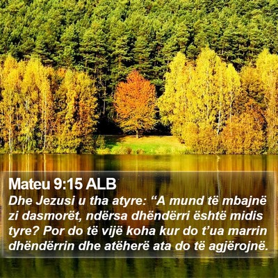 Mateu 9:15 ALB Bible Verse Image