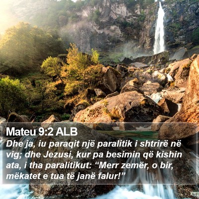 Mateu 9:2 ALB Bible Verse Image