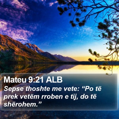 Mateu 9:21 ALB Bible Verse Image