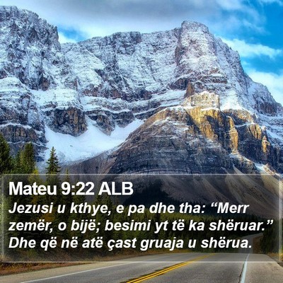 Mateu 9:22 ALB Bible Verse Image