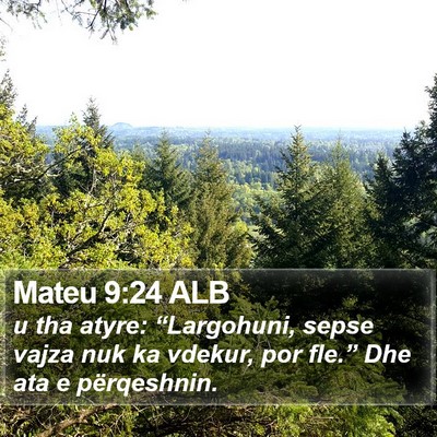 Mateu 9:24 ALB Bible Verse Image