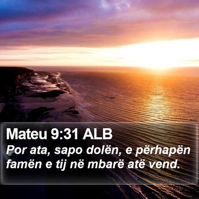 Mateu 9:31 ALB Bible Verse Image