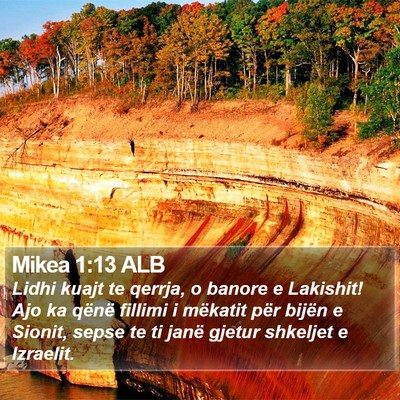 Mikea 1:13 ALB Bible Verse Image