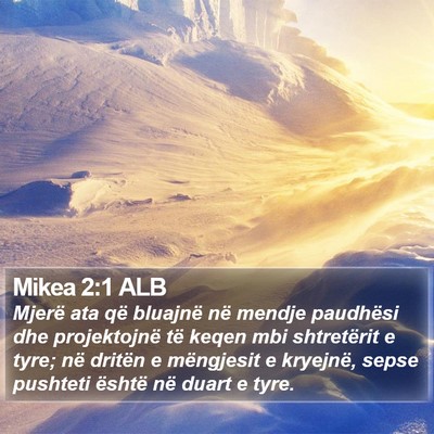 Mikea 2:1 ALB Bible Verse Image