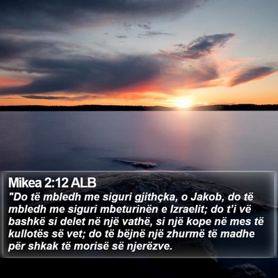Mikea 2:12 ALB Bible Verse Image