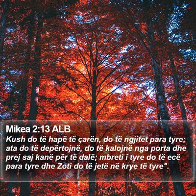 Mikea 2:13 ALB Bible Verse Image
