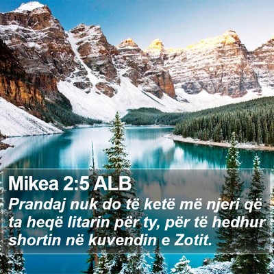 Mikea 2:5 ALB Bible Verse Image