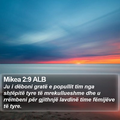 Mikea 2:9 ALB Bible Verse Image