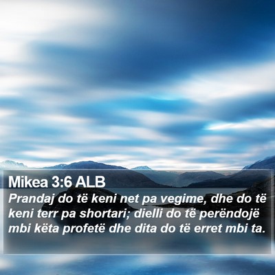 Mikea 3:6 ALB Bible Verse Image