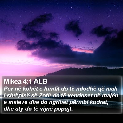 Mikea 4:1 ALB Bible Verse Image