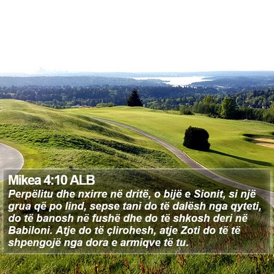 Mikea 4:10 ALB Bible Verse Image