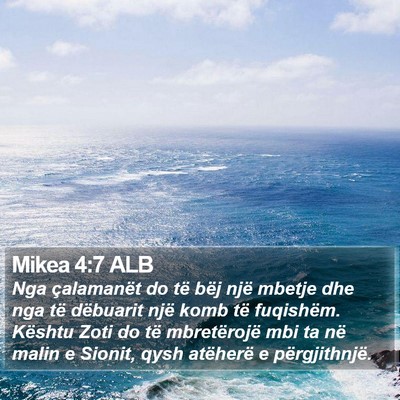 Mikea 4:7 ALB Bible Verse Image