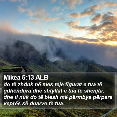 Mikea 5:13 ALB Bible Verse Image