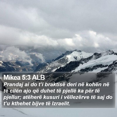 Mikea 5:3 ALB Bible Verse Image