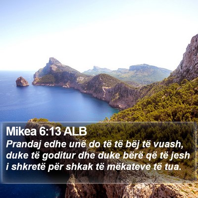 Mikea 6:13 ALB Bible Verse Image