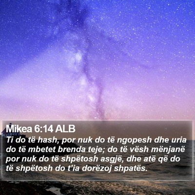 Mikea 6:14 ALB Bible Verse Image