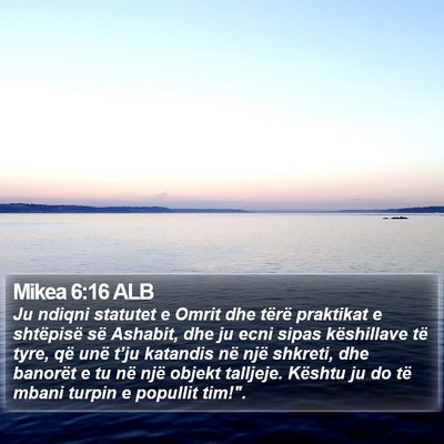 Mikea 6:16 ALB Bible Verse Image
