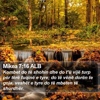 Mikea 7:16 ALB Bible Verse Image