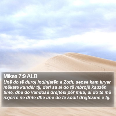 Mikea 7:9 ALB Bible Verse Image