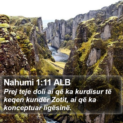 Nahumi 1:11 ALB Bible Verse Image