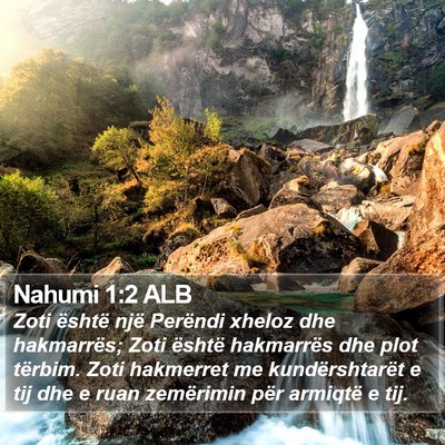 Nahumi 1:2 ALB Bible Verse Image