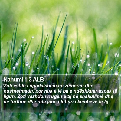 Nahumi 1:3 ALB Bible Verse Image